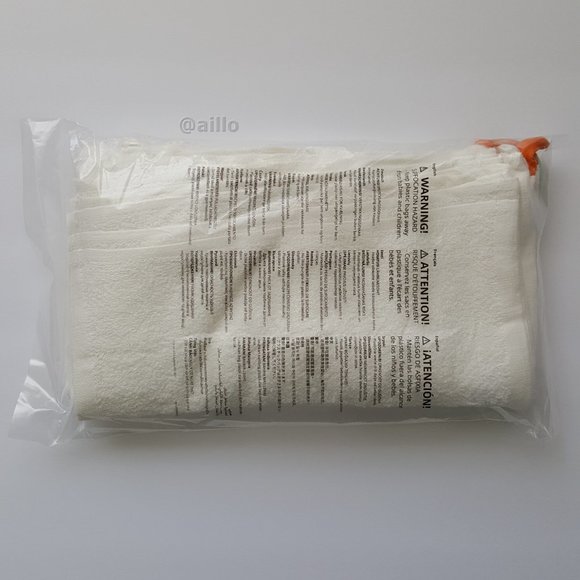 IKEA KRAMA Washcloth, white 12x12 " - Picture 6 of 15